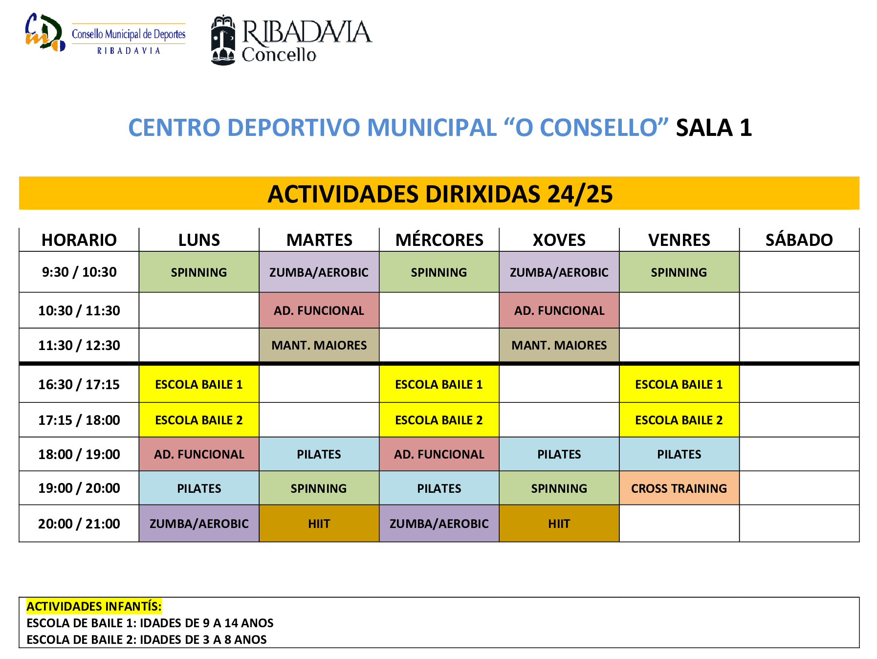 Actividades dirixidas